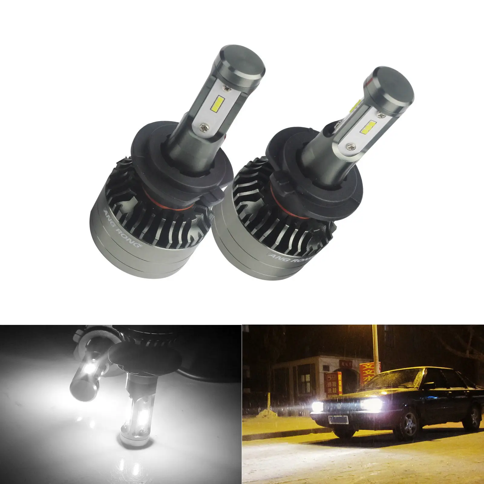 

ANGRONG 2x H7 LED Headlight Fog Light Driving Lamp 4500LM 72W 6500K White
