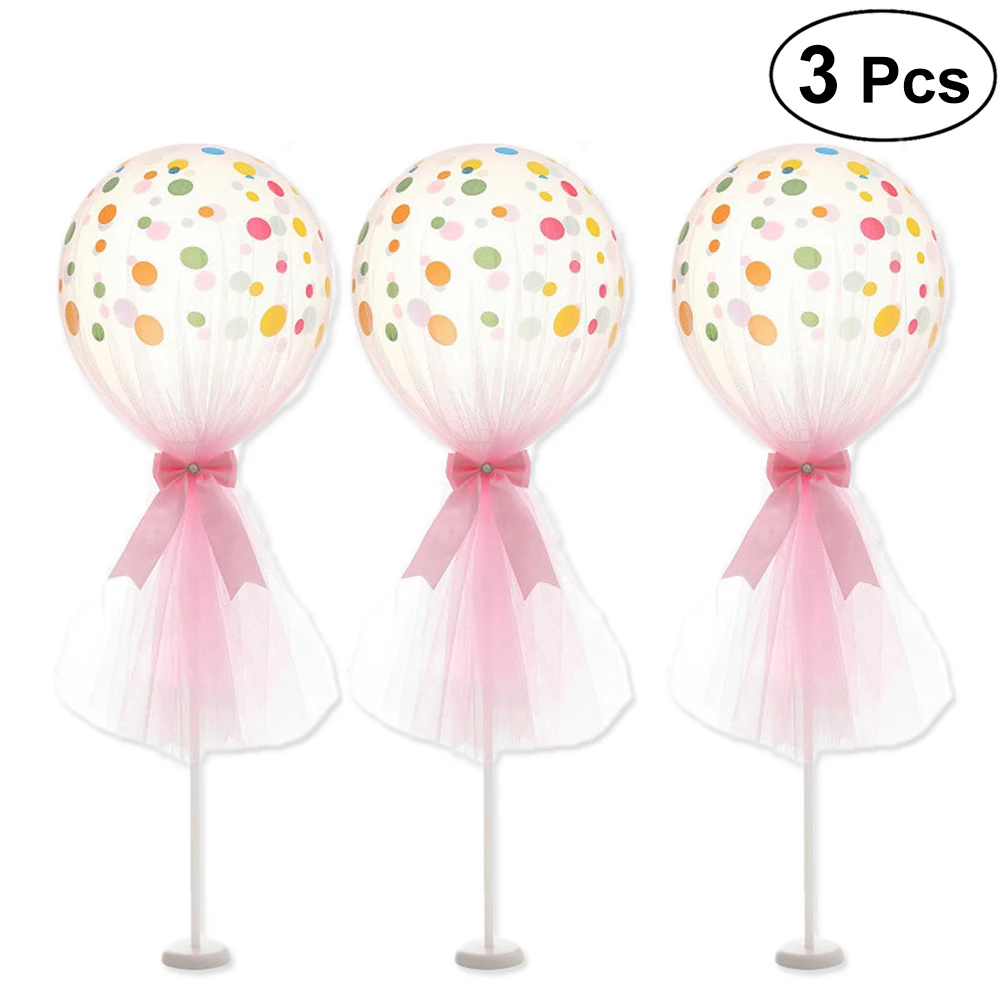 3 комплекта набор для настольного шара с подставкой 12 дюймов фатиновые шарики в