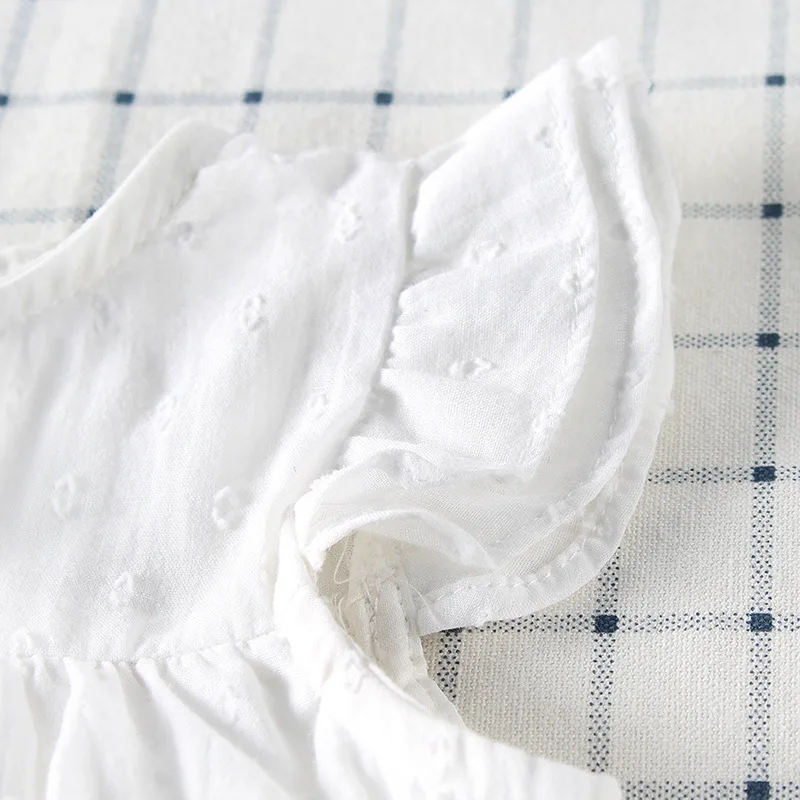 

Summer White Color Infant Bodysuits Dress with Rabbit Ear Headband Baby Girls Clothing Baby Girl Clothes