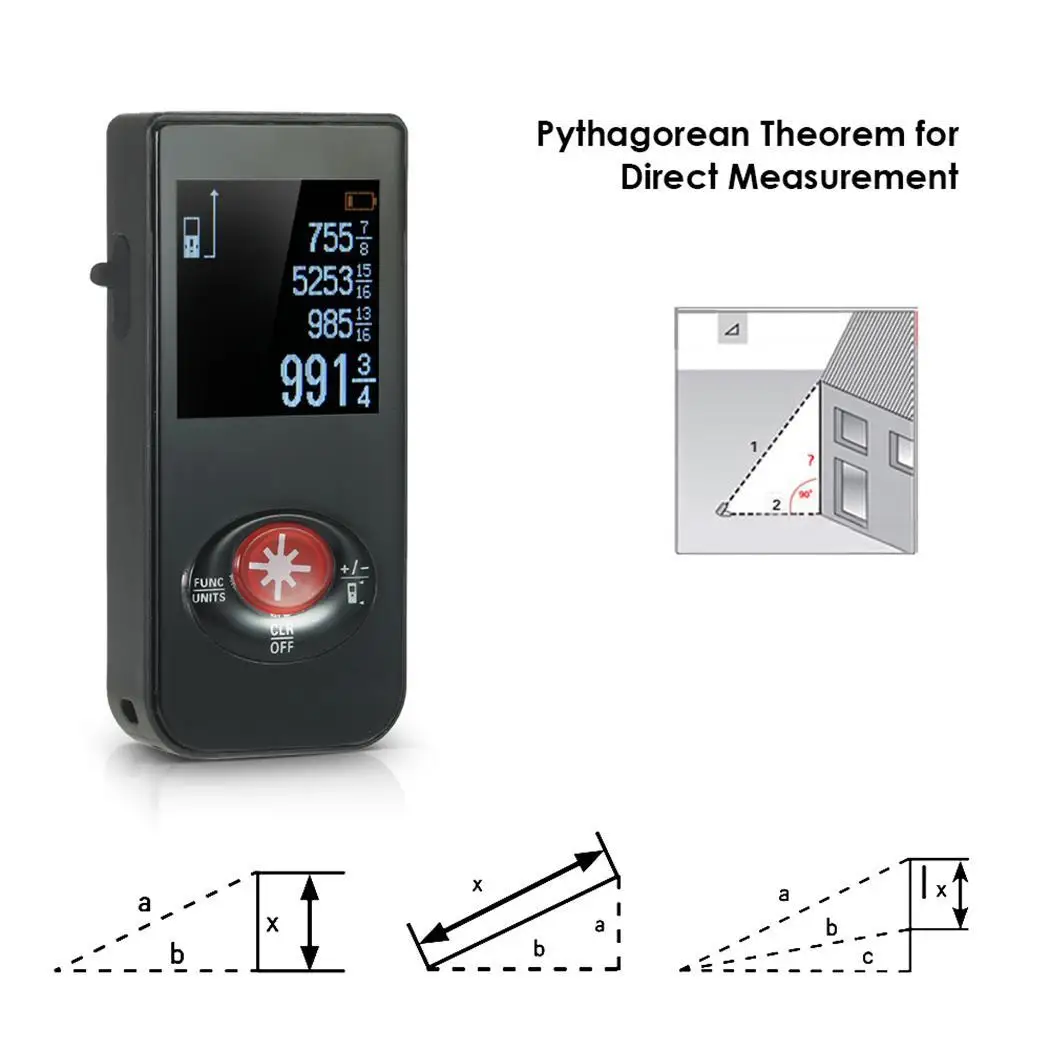 Laser Range Finder Infrared Electronic Ruler USB Charging Measuring Instrument Kit Architecture design 20 70 0 05 30m | Инструменты