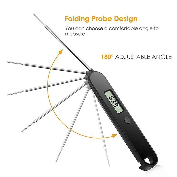 Button Resistance 2 Screen Battery 1s Digital 44N Measurement Temperature Food Display x LCD 300C Wireless Foldable 50 |