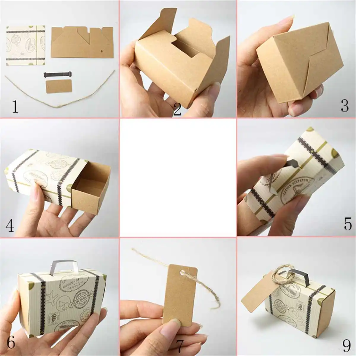 10/50/100 шт. DIY мини-чемодан коробка конфет для свадебных подарков сумка вечерние