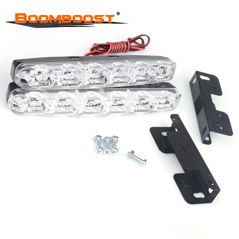new auto parts 6000K car harpoon fog light 2 piece 12V lamp LED Car-syling Super Bright running | Автомобили и мотоциклы