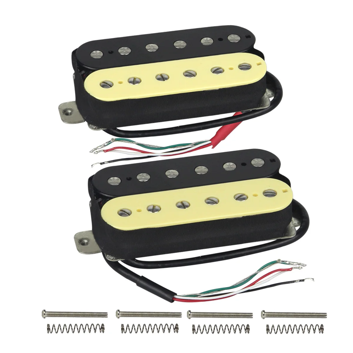 FLEOR Humbucker Pickup Alnico 5 Double Coil Neck & Bridge Set Zebra Color for Electric Guitar Parts|alnico 5|double coil humbuckerhumbucker pickup |