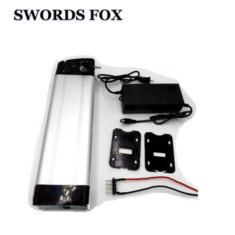 

Литиевая батарея SWORDS FOX 36 в 13 Ач для электровелосипеда, нижний или верхний разрядный порт, алюминиевый корпус, с зарядным устройством