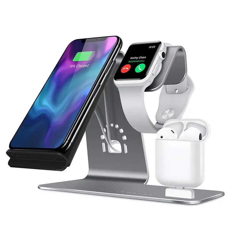 Беспроводная подставка для зарядного устройства BEESCLOVER 3 в 1 foriWatch Airpods быстрой
