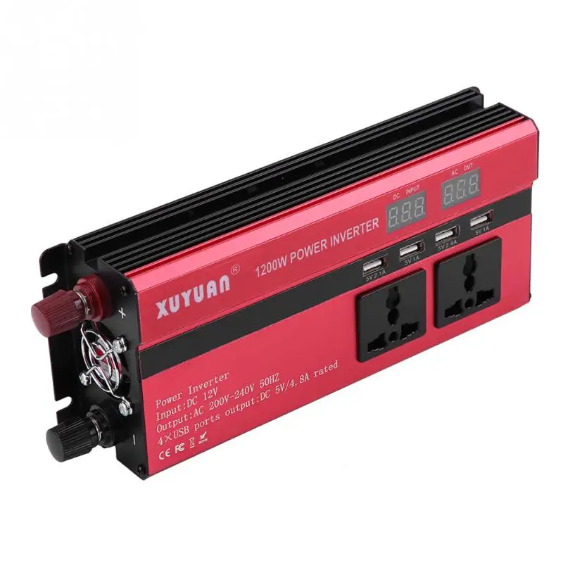 1200W DC12V для AC220V автомобиль изменение Мощность преобразователь с светодиодный