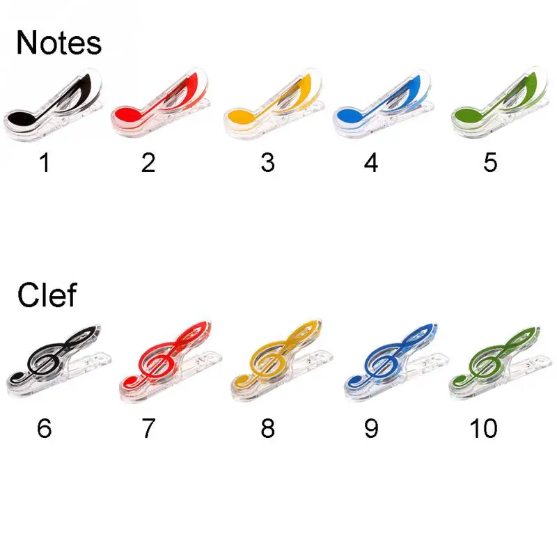 

1PC Musical Book Note Clip Plastic Piano Music Book Page Clip Treble Clef Clip Music Accessories