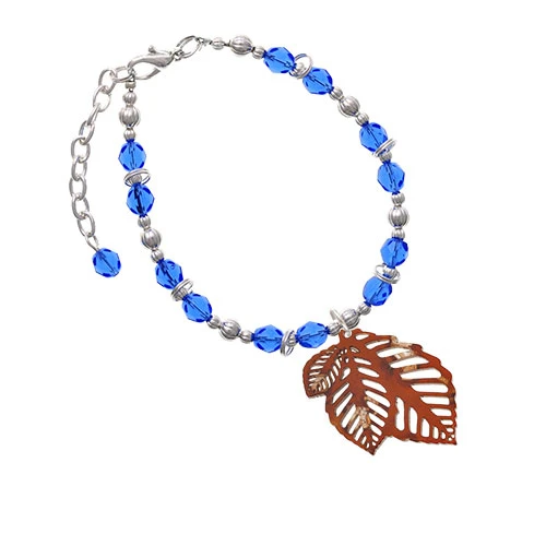 Акриловый Средний тройной лист жемчужно коричневый Королевский браслет с