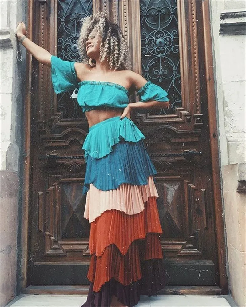 Комплект из двух предметов женское повседневное пляжное летнее платье с