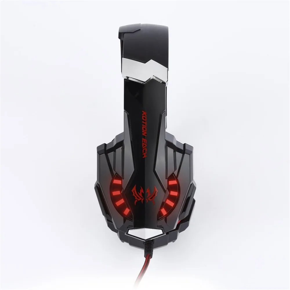 Дешевые Over Ear игровая гарнитура 3 5 мм Игры наушники С микрофоном светодио дный