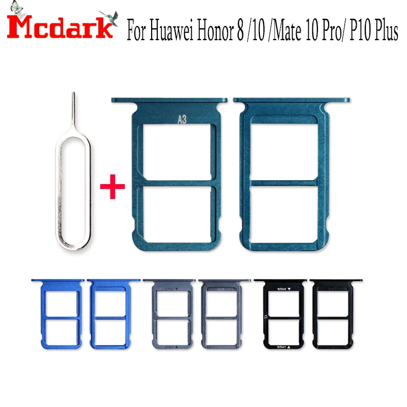 Держатель лотка для Micro SIM карты Mcdark Huawei honor 10/honor8/mate 10 Pro/P10 plus адаптеры SD Sim карт +