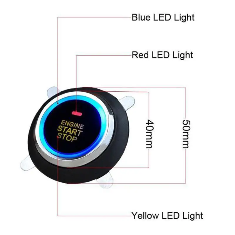 

9pcs/set Car Electronics Burglar Alarm Car SUV Keyless Entry Engine Start Alarm System Push Button Remote Starter Stop Set