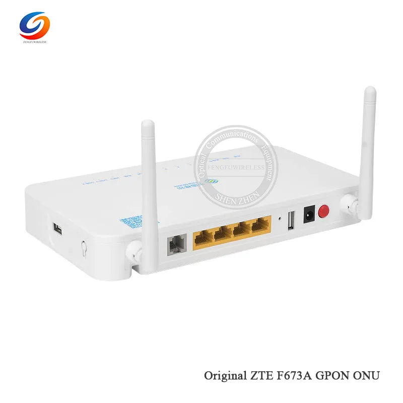 50 шт. дешевая оригинальная ZTE F673A V2 GPON ONU английская прошивка 4GE + 1Tel USB Wifi такая же