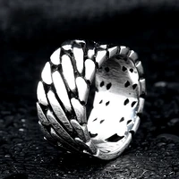 316l stainless steel steam ram men punk ring locomotive chain powerful skull man band gothic rings jewelry gift for him