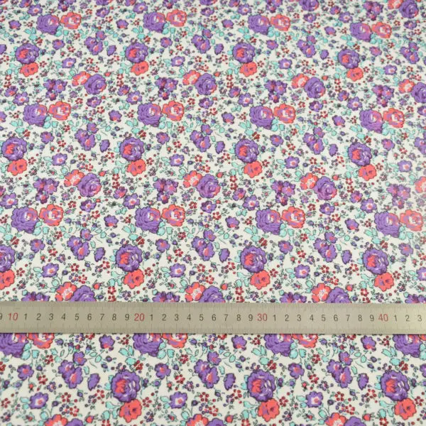Tecido Printed Floral Design Plain Scrapbooking Dolls Purple Cotton Fabric Patchwork Tela Home Textile Cloth CM 2016 New Arrival | Дом и сад