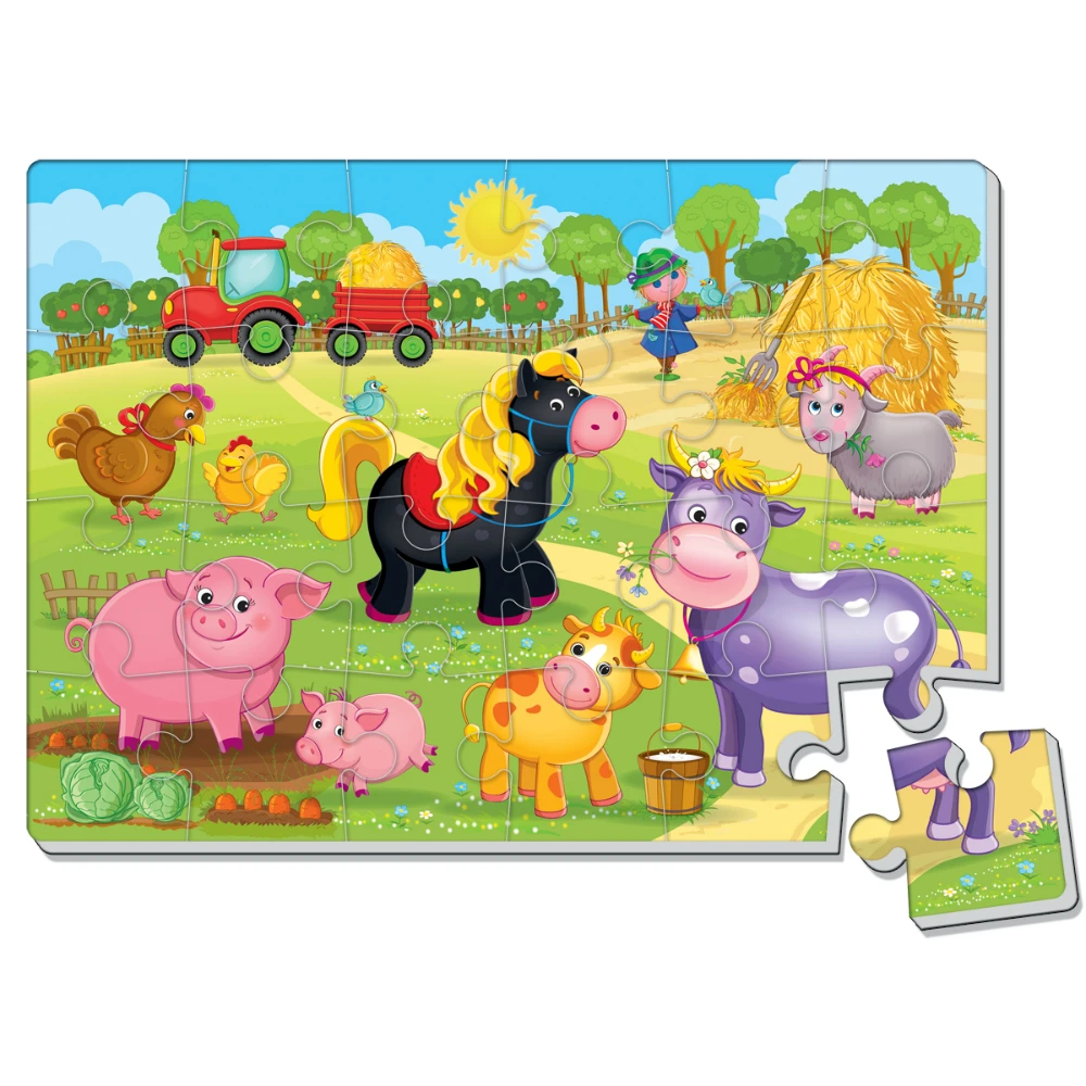 Мягкие пазлы Vladi Toys Ферма А4 24 элемента | Игрушки и хобби