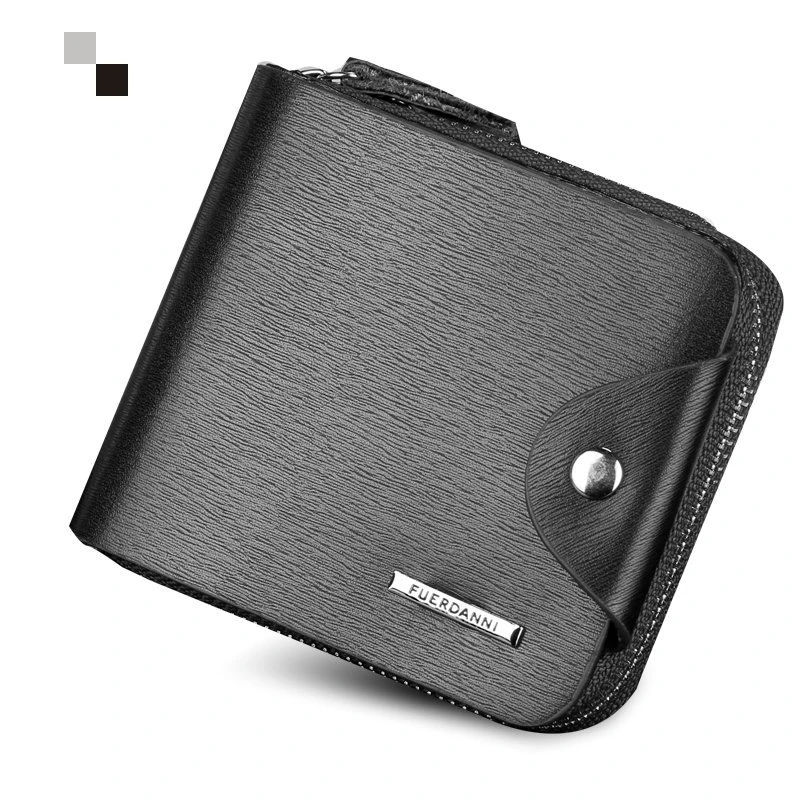 Повседневный мужской бумажник с поперечным сечением и пряжкой на ремешке
