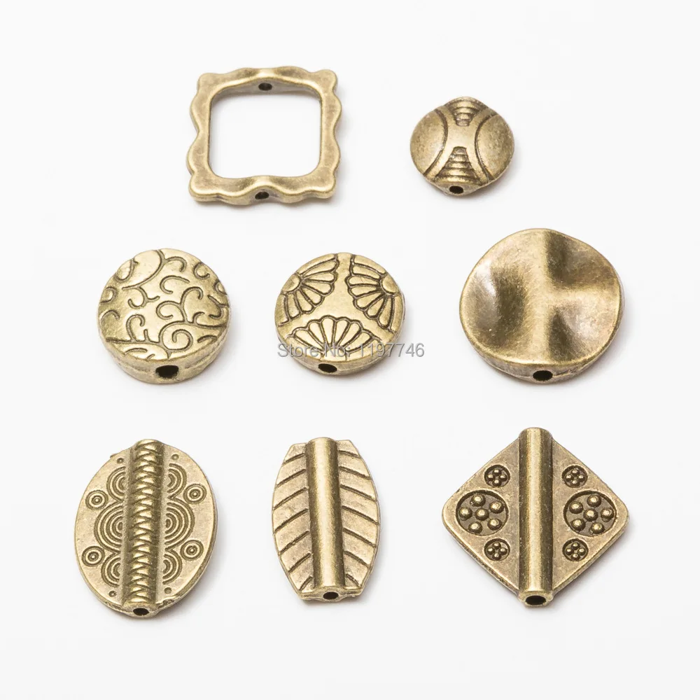 Очаровательные Винтажные бусины с маленькими отверстиями милые золотые