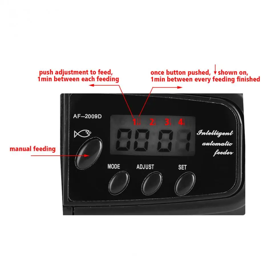 Автоматическая кормушка для рыб электронный дозатор креветок с ЖК дисплеем