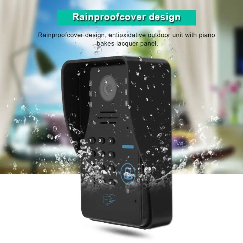 1 комплект проводов видеодомофон дверной звонок светодиодный дисплей экран 7