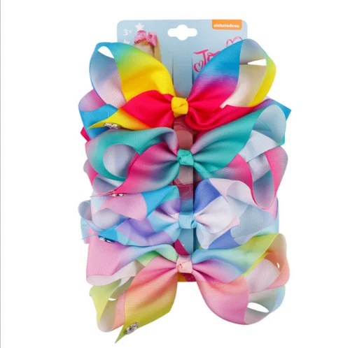 Горячая Распродажа 4 шт./компл. 5 0 &quotJOJO Grosgrain лента для волос бант с зажимом