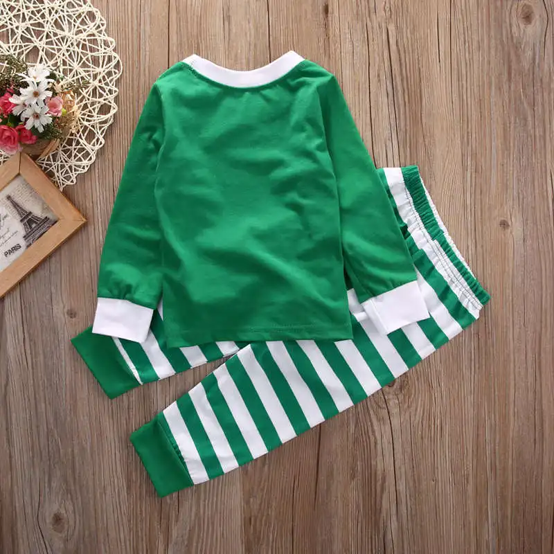 Пижама детская в полоску повседневная одежда для сна мальчиков и девочек