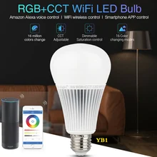 Новый 850LM E27 9 Вт RGB + CCT Wifi Светодиодная лампа крытый Смарт