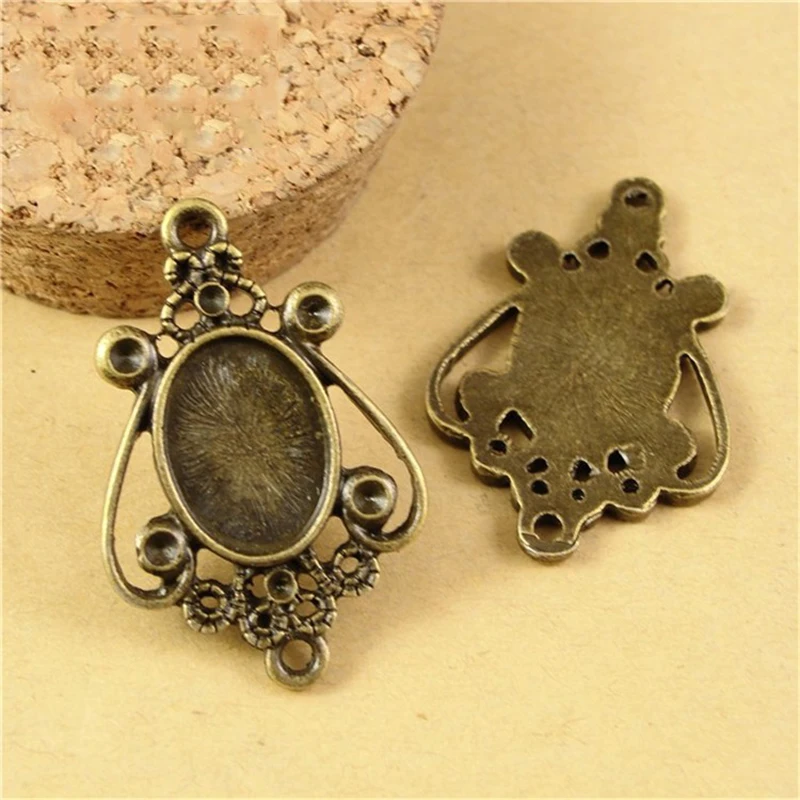 20pcs New Alloy Pendant Bottom Support 14*10MM, DIY Accessories Ancient Silver / Ancient Bronze Jewelry Wholesale
