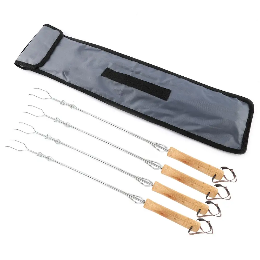 Телескопическая вилка TOPINICN из нержавеющей стали для кемпинга барбекю|Вилки| |