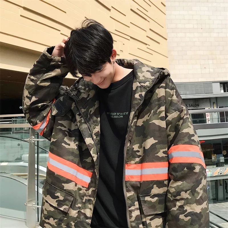 2018 Осень Зима Новая мужская Свободная Кепка камуфляжная Светоотражающая