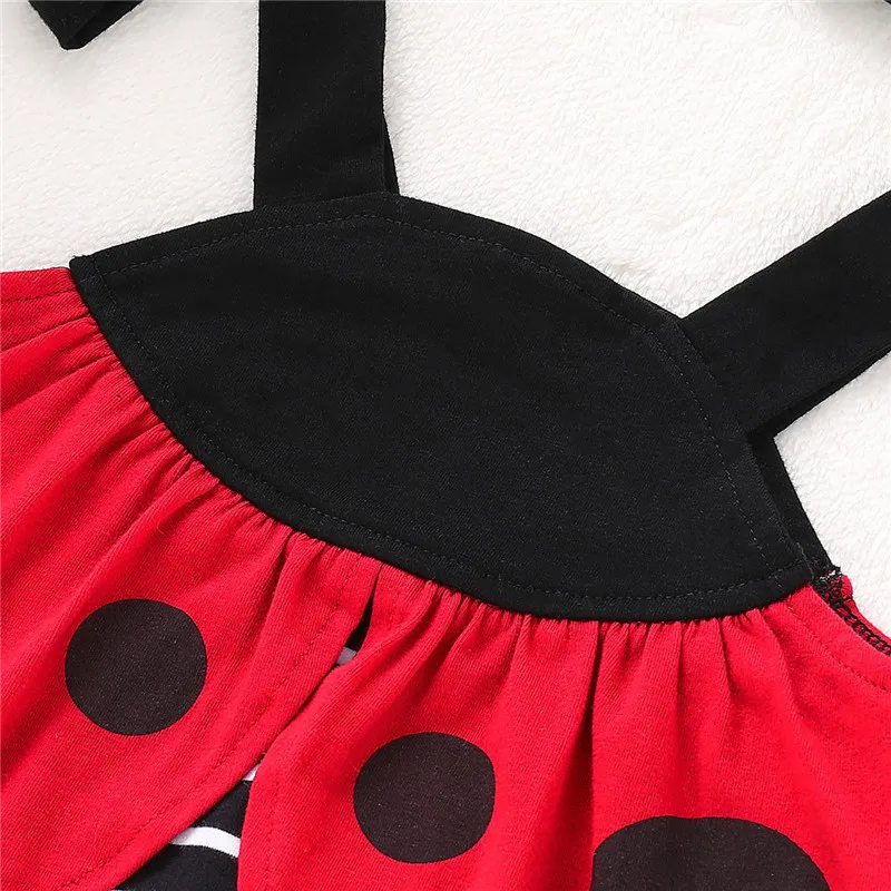 2019 New Newborn Baby Girl Infant Fashion Cute Beetle Romper Jumpsuit Playsuit Cotton Summer Clothes 0-24M | Детская одежда и