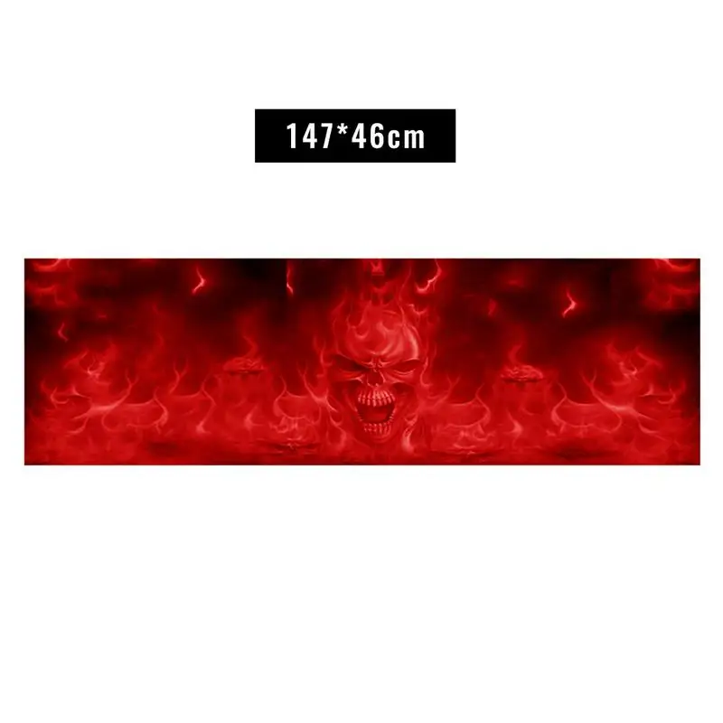 Автомобильная наклейка с красным пламенем злым черепом задним ужасом окном