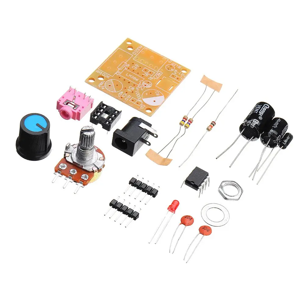 LEORY DIY LM386 ультра мини Мощность Плата усилителя комплект низкая потребление 3 ~ 12