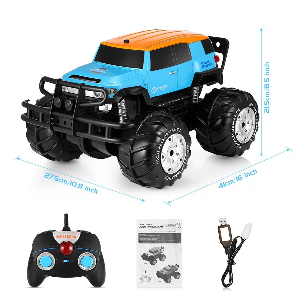 Прочный и прочный Rc автомобиль Высокая скорость автомобили амфибия внедорожный