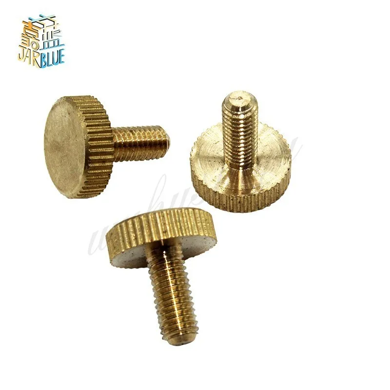 

Латунные накатные Винты M3 M4 M5 M6, 10 шт., плоская головка, ручная затяжка, болт шасси компьютера