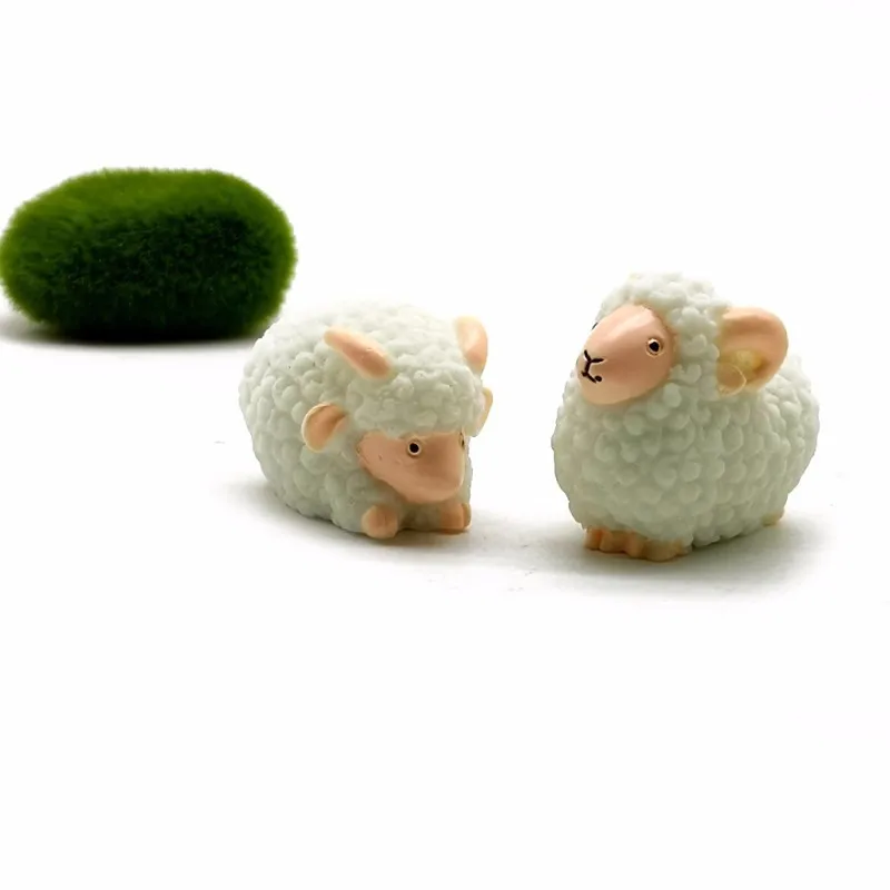 Фигурки животных из овечьей шерсти модель подарок для бонсай миниатюрное