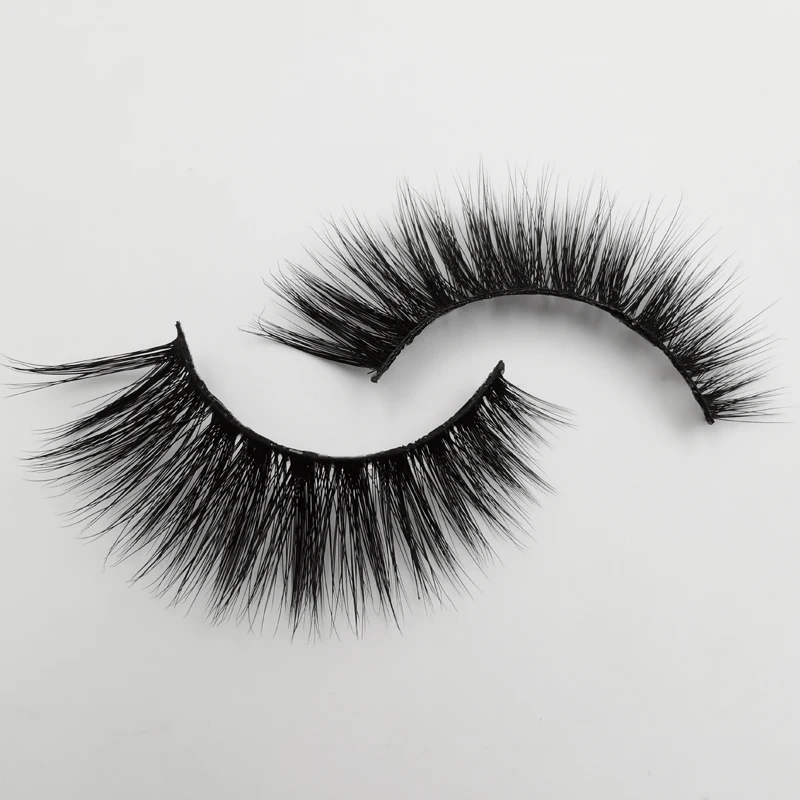 New 1 Pair Naturalcrisscross FalseEyelashes MakeupMink Eyelashes Hand Made Box 3D Mink Lashes 10mm Cilios | Красота и здоровье