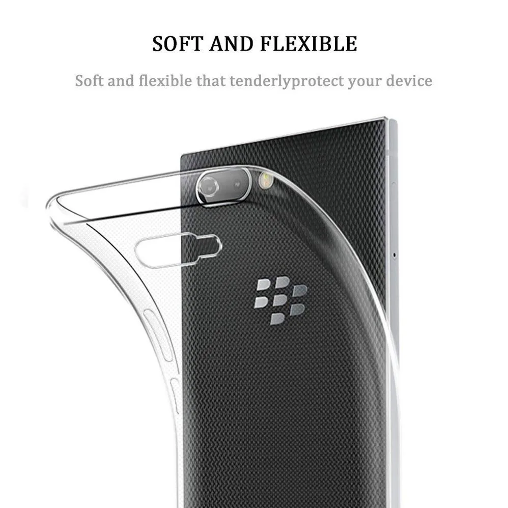Прозрачный чехол мягкий силиконовый из ТПУ для BlackBerry KEY2 противоударный