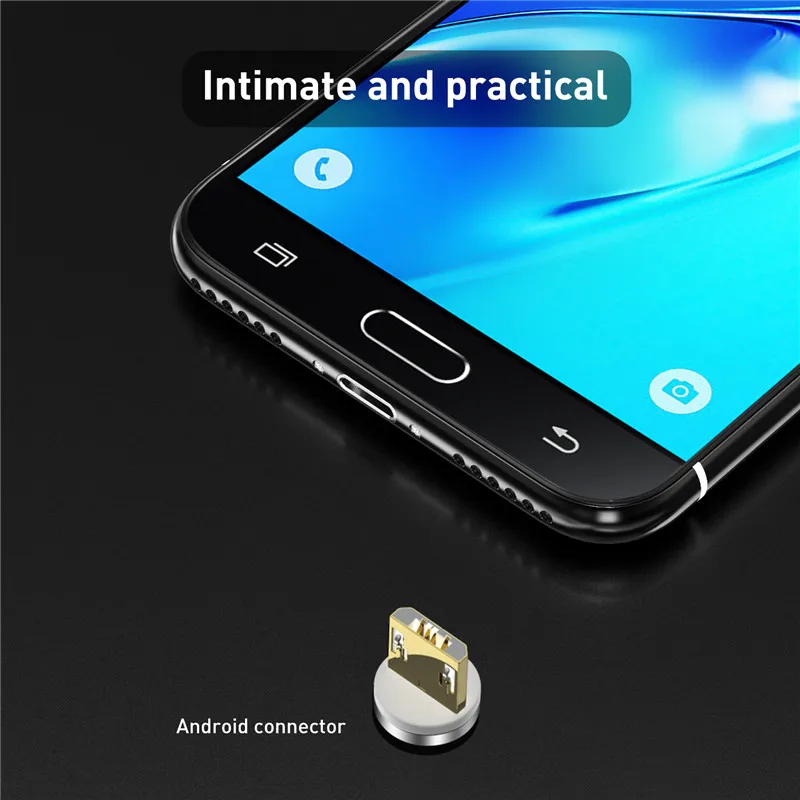 USLION светодиодный магнитный Micro usb кабель для передачи данных для samsung S10 type-c зарядный Магнитный зарядный адаптер usb type-C Мобильные кабели