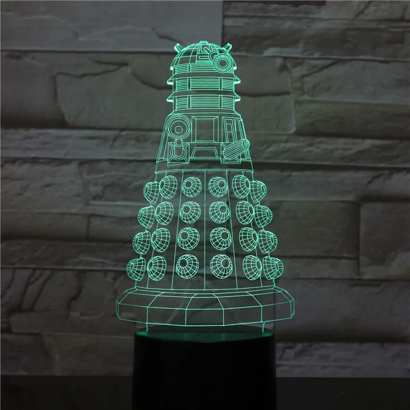 Bunker 3D LED Lamp Night Light Touch 7 Auto Color Gradient USB Boys Kid Toys Bedroom Xmas Decor Gifts 2348 | Лампы и освещение