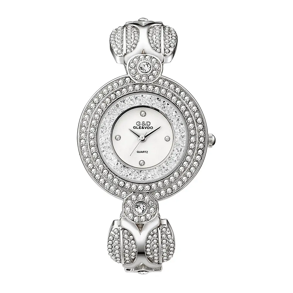 Женские наручные часы с металлическим ремешком Relojes mujer кварцевые украшением