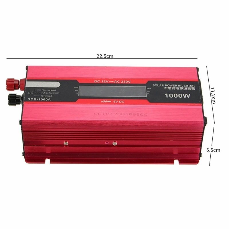 Новое поступление 1000 Вт автомобильный инвертор с цифровым Дисплей USB 12 V