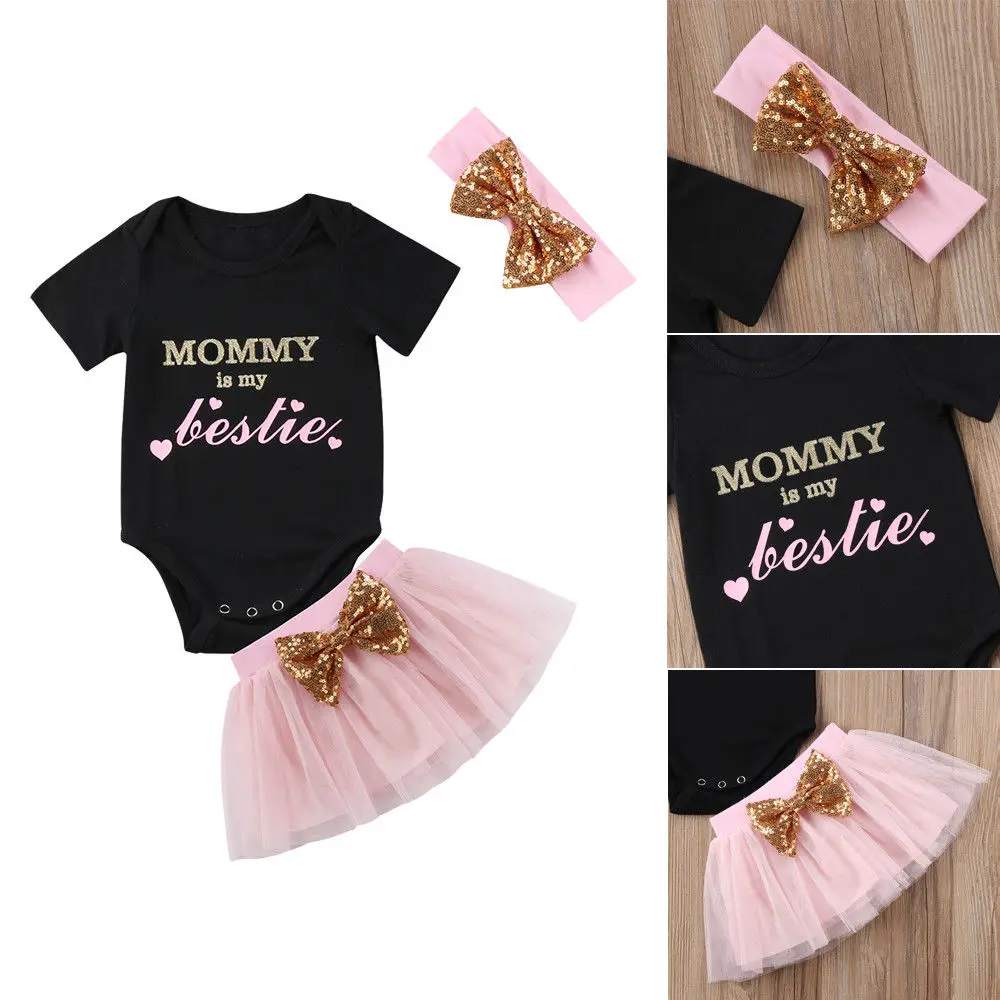 Pudcoco для новорожденных с короткими рукавами праздничное платье маленьких