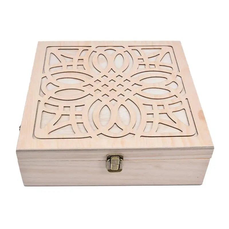 

62 Slot Wooden Essential Oil Storage Box Solid Wood Case Holder Large Capacity Aromatherapy Essential Oil Bottle Organizer