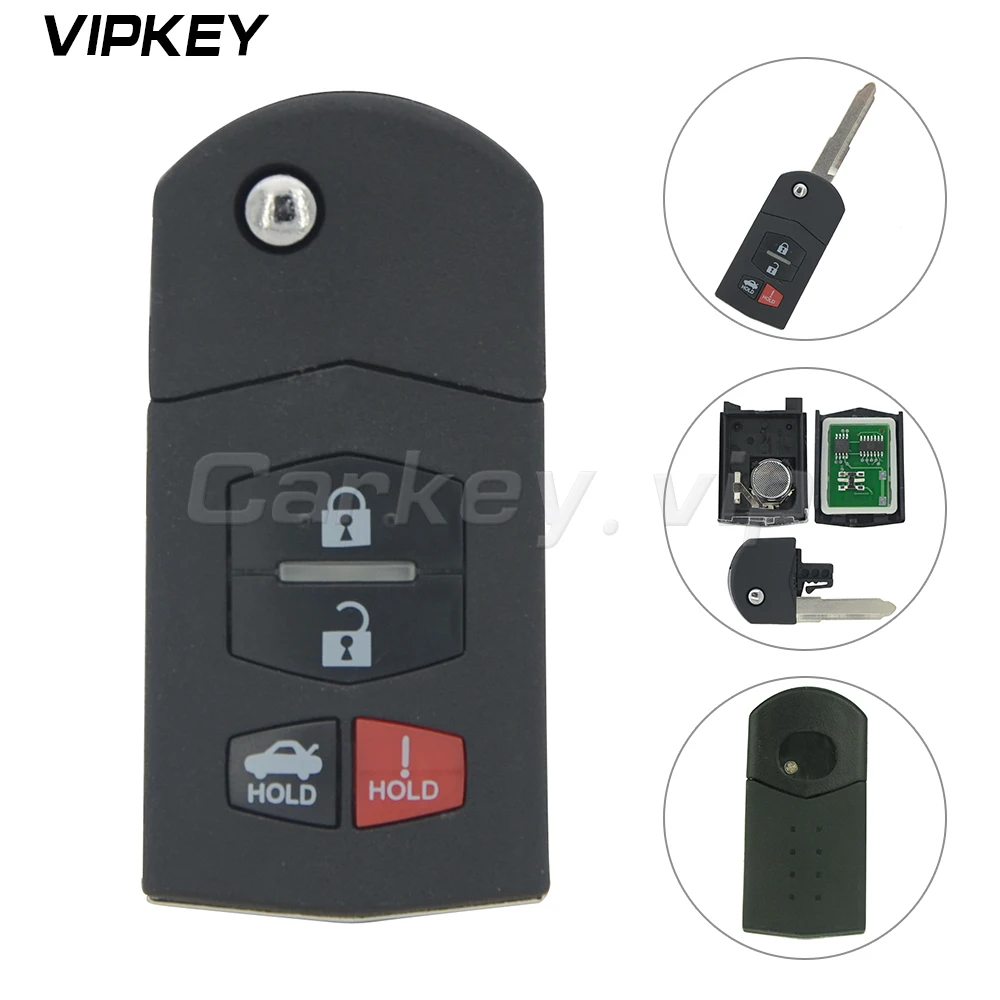 Remotekey BGBX1T478SKE12501 4 кнопки 315 МГц без чип для Mazda 3 6 MX 5 SPEED3 2010 2011 2012 складной ключ|Ключ