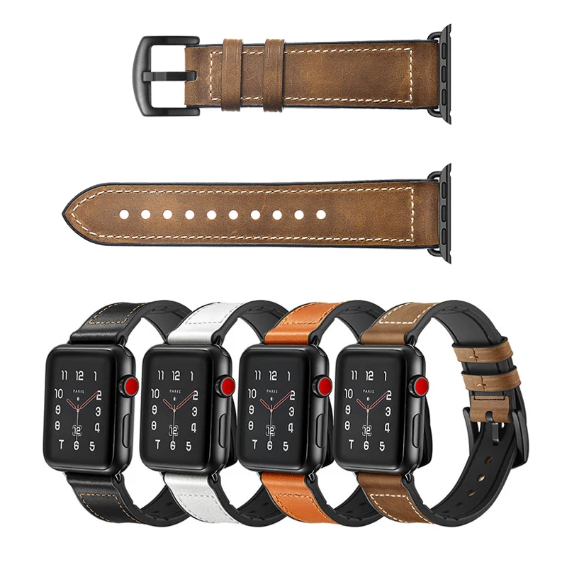 Ремешок для часов Apple Series 1 2 3 38 мм 42 фитнес-браслет из натуральной кожи Watch iwatch |