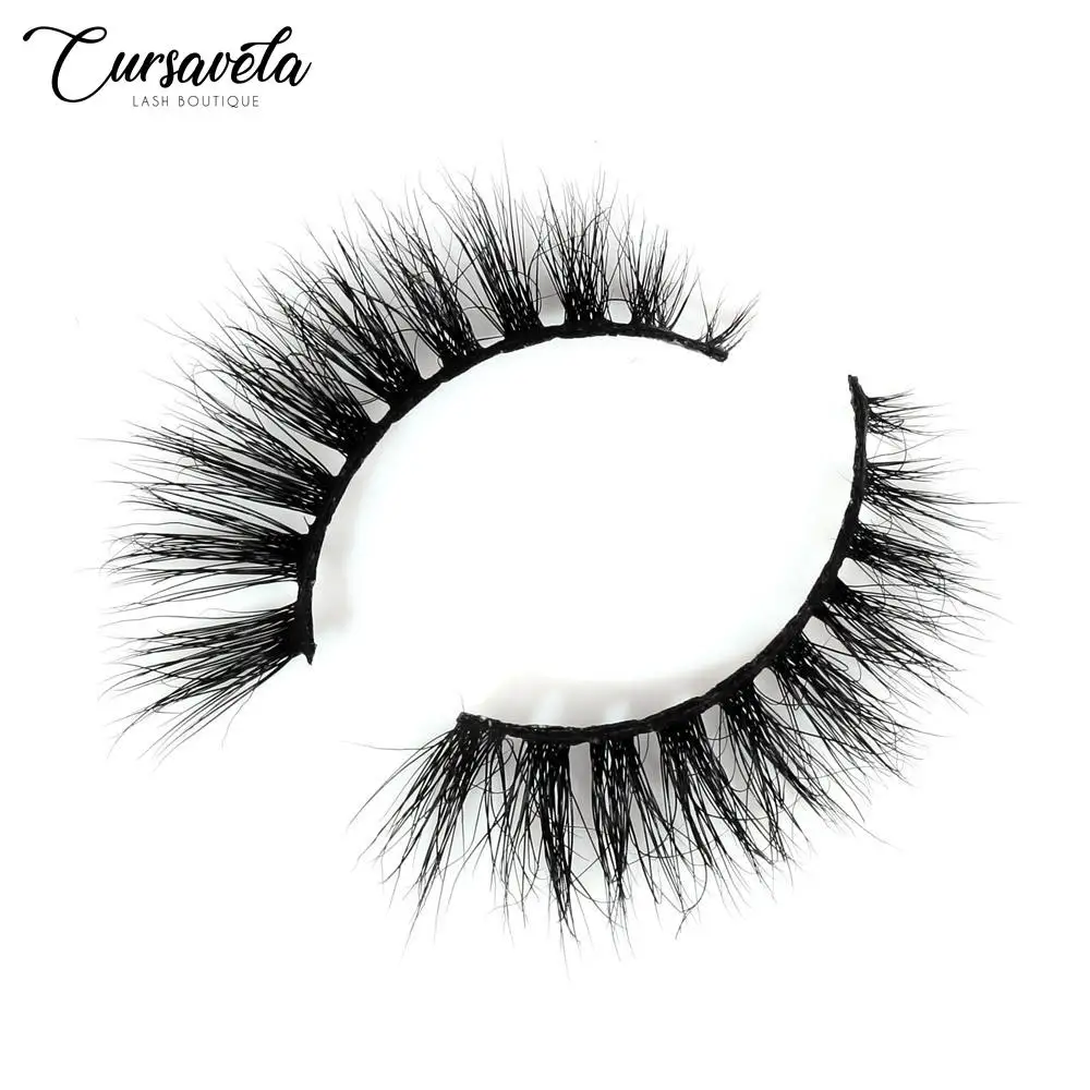 

CURSAVELA 1 пара 100% реальные сибирские 3D норковые длинные Искусственные ресницы