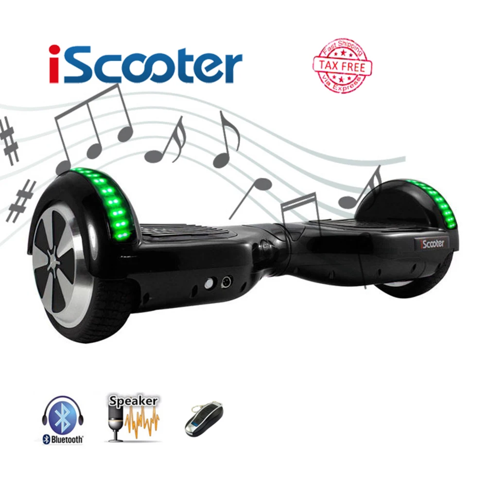 Iscooter ХОВЕРБОРДА Bluetooth 6 5 Дюймов Электрический скейтборд руль Smart 2 колеса