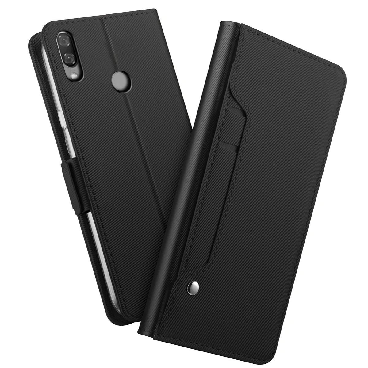 For Xiaomi Redmi 7 Case PU Leather Magnetic Buckle Flip Stand Wallet Cover Rotate Card Holders Mirror |